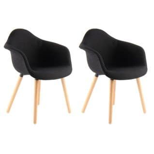 Lot De 2 Chaises Design "winston" 80cm Noir