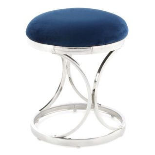 Tabouret Design "weyda" 49cm Bleu et Argent