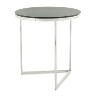 Table D'appoint Design "wynona" 55cm Noir Et Argent