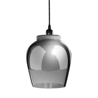 Lampe Suspension En Verre "sombra" 29cm Noir