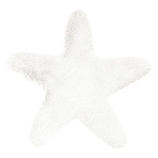 Tapis Déco Enfant "lovely Star" 60x63cm Blanc