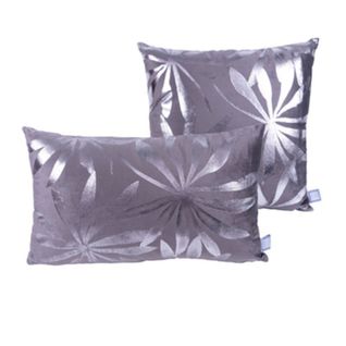 Lot De 2 Coussins Déco "prisma Iv" 30x50cm Gris