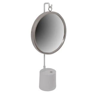 Miroir à Poser Rond "eleganca" 65cm Blanc et Argent