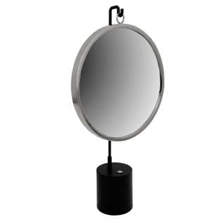 Miroir à Poser Rond "eleganca" 75cm Noir et Argent