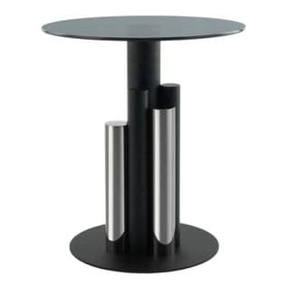 Table D'appoint Design "paula" 50cm Argent et Gris