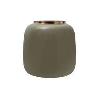 Vase Rond Design "niklas" 20cm Menthe et Or