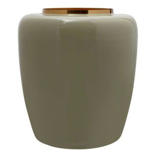 Vase Rond Design "tribuna" 36cm Menthe et Or