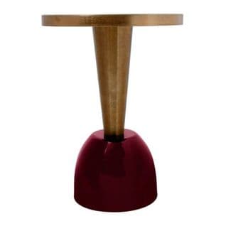 Table D'appoint Design "salys" 56cm Vieux Rose et Prune