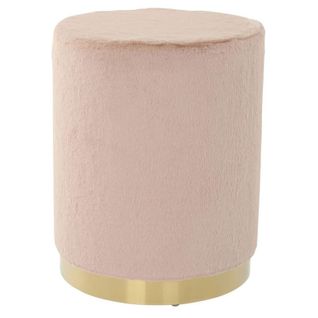 Pouf Rond Design "nona" 44cm Rose