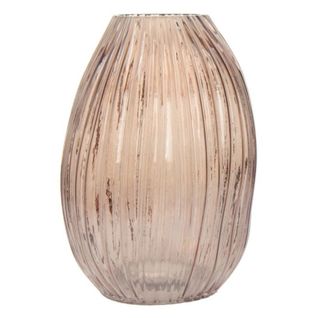 Vase Design En Verre Soufflé "sidney" 25cm Rose