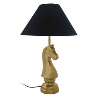 Lampe À Poser Vintage "shah" 62cm Noir Et Or