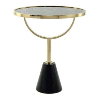 Table D'appoint Design "rocio" 54cm Noir et Or