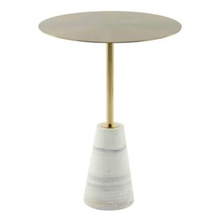 Table D'appoint Design "rocio" 53cm Blanc et Or
