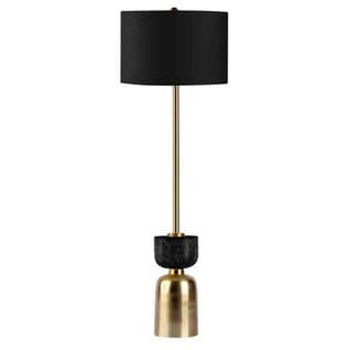 Lampadaire Rond Design "ceres" 127cm Noir et Or