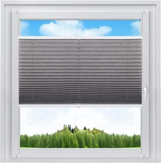 Stores Plissés.installation Rapide Sans Perçage.stores Opaques Pour Fenêtres.70x100 cm.gris