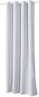 1 Pièce Rideau Occultant à Oeillets Pour Fenêtre Porte.thermique Isolant.135x245cm.gris Blanc
