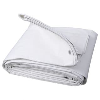 Bâche De Protection En Polyéthylène. Bâche D’extérieur 280g/m2. 6x8 M.blanc