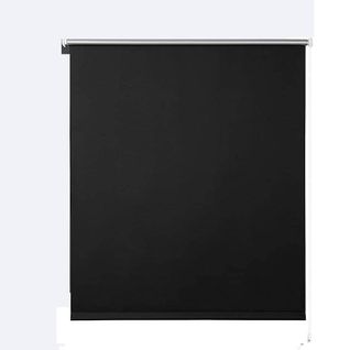 1x Store Enrouleur Occultant. Isolant Thermique Avec Revêtement Sans Perçage. 100x160 cm Noir.