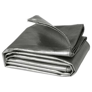 Bâche De Protection En Polyéthylène. Bâche D’extérieur 180g/m2. 4x6 M. Gris