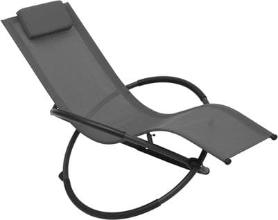 Chaise Longue Pliable Bain De Soleil Pour Jardin Fauteil Relax Baignoire En Tissu Respirant.gris
