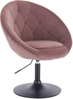 Tabouret De Bar-fauteuil De Bar En Velours Réglable-chaise De Loisir Rotatif-hauteur Réglable-rose