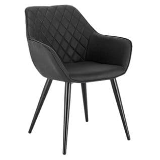 Chaise De Salle À Manger Siège En Velours Chaise De Cuisine Pied En Métal 41x45 Cm Anthracite