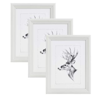 Set De 3 Cadre Photo. Blanc. 18x24cm.artos Style En Bois Et Verre.cadre Décoration Pour La Maison.