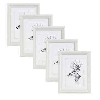 Set De 5 Cadre Photo. Blanc. 40x50 cm.artos Style En Bois Et Verre.cadre Décoration Pour La Maison.