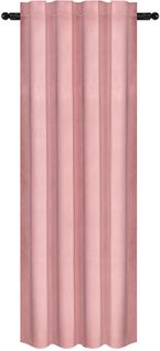 1 Pc Rideau Occultant En Velours Avec Oeillets Avec Ruban Transparent 140x225cm Rose
