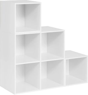 Bibliothèque-étagère De Rangement-meuble De Rangement En Bois D’ingénierie.90x30x90 cm.blanc