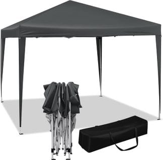 Tonnelle De Jardin-tente Pliante-protection Du Soleil Uv 50+hauteur Réglable 3x3m-anthracite