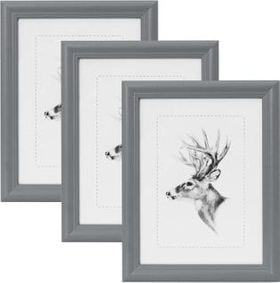 3 Pièces Cadre De Photo En Bois. Artos Style Façade En Verre.21x29.7cm A4.gris
