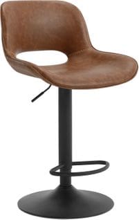 Tabouret Bar En Simili Cuir,chaise De Bar,hauteur Réglable,pivotant à 360°,brun
