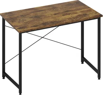 Bureau De Travail,table D'ordinateur Avec Piétement Métallique,en Bois Composé,100x75x50cm,sale