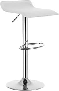 Tabouret De Bar En Similicuir,tabouret De Bar Pivotant,hauteur Réglable,blanc