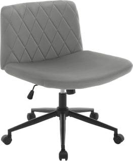 Chaise De Bureau À Roulette,chaise Coiffeuse,siège Pivotant En Velours,hauteur Réglable,gris Foncé