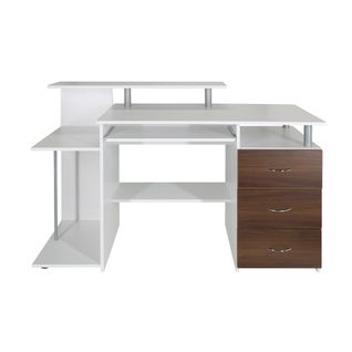 Bureau Workspace H Iv Blanc/noyer