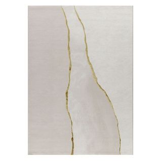 Tapis Abstrait Crème Doré Dubai 62 Crème - 120x170 Cm