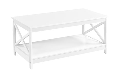 Table Basse De Salon En Bois Moderne Pied X Avec 1 100 X 54,5 X 45 Cm Blanc