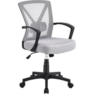 Chaise De Bureau Ergonomique Dossier Haut Inclinable Réglable Gris Clair