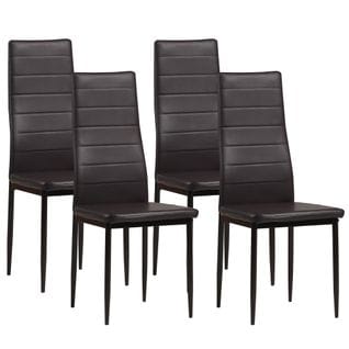 Chaises De Salle à Manger Milano, Lot De 4, Marron