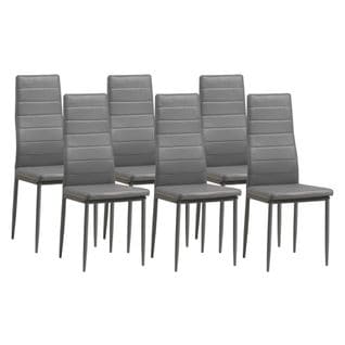 Chaises De Salle à Manger Milano, Lot De 6, Gris