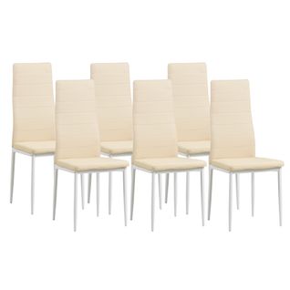 Chaises De Salle à Manger Milano, Lot De 6, Beige