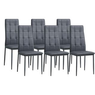 Chaises De Salle à Manger Salerno, Lot De 6, Gris