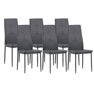 Chaises De Salle à Manger Diamond, Lot De 6, Gris