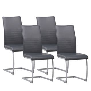 Chaises De Salle à Manger Murano, Lot De 4, Gris