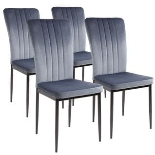 Chaises De Salle à Manger Modena, Lot De 4, Gris