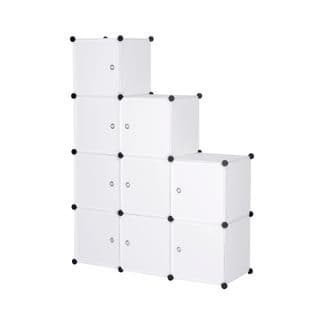 Penderie Pour Le Stockage De Vêtements/accessoires/livres.étagère De Rangement Diy.9 Cubes.blanc