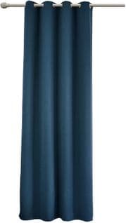1 Pièce Rideau Occultant En Polyester. Rideau Opaque Suspension à Oeillets. 135x225cm. Bleu Foncé.