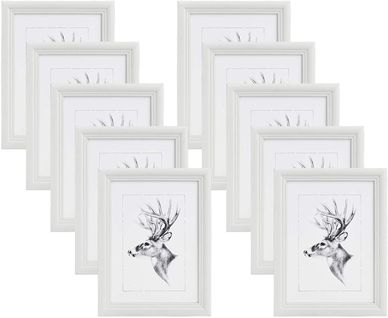 10x Cadre Photo 20x30 cm Cadre En Bois Et Verre Décoration Maison Artos Style Blanc